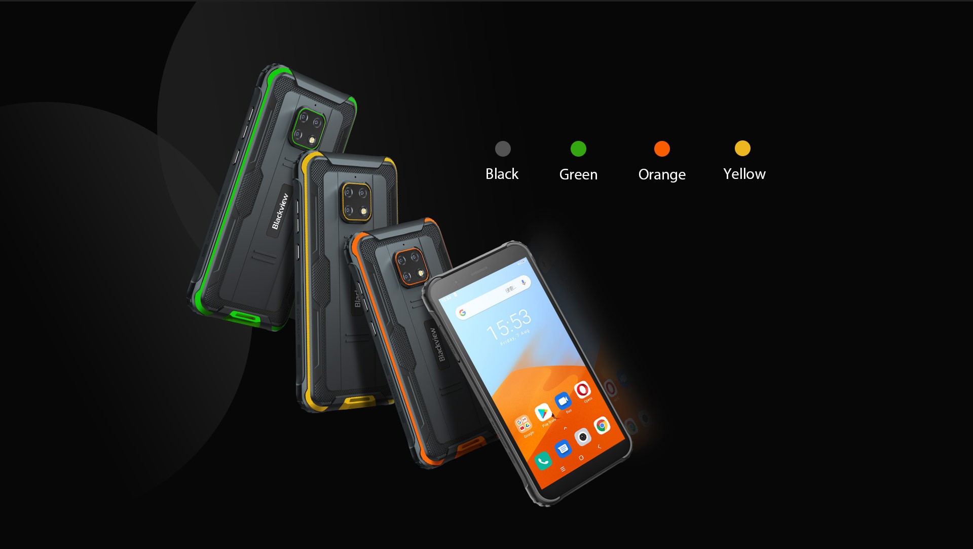 Цветовые схемы смартфона Blackview BV4900 Blackview BV4900 - цвета корпусов